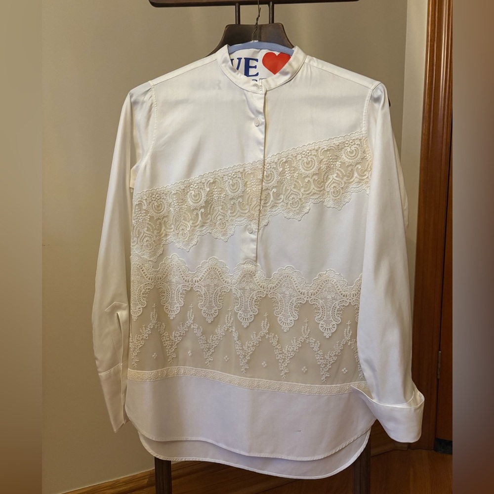 Burberry for Barneys Off- white Lace Tunic